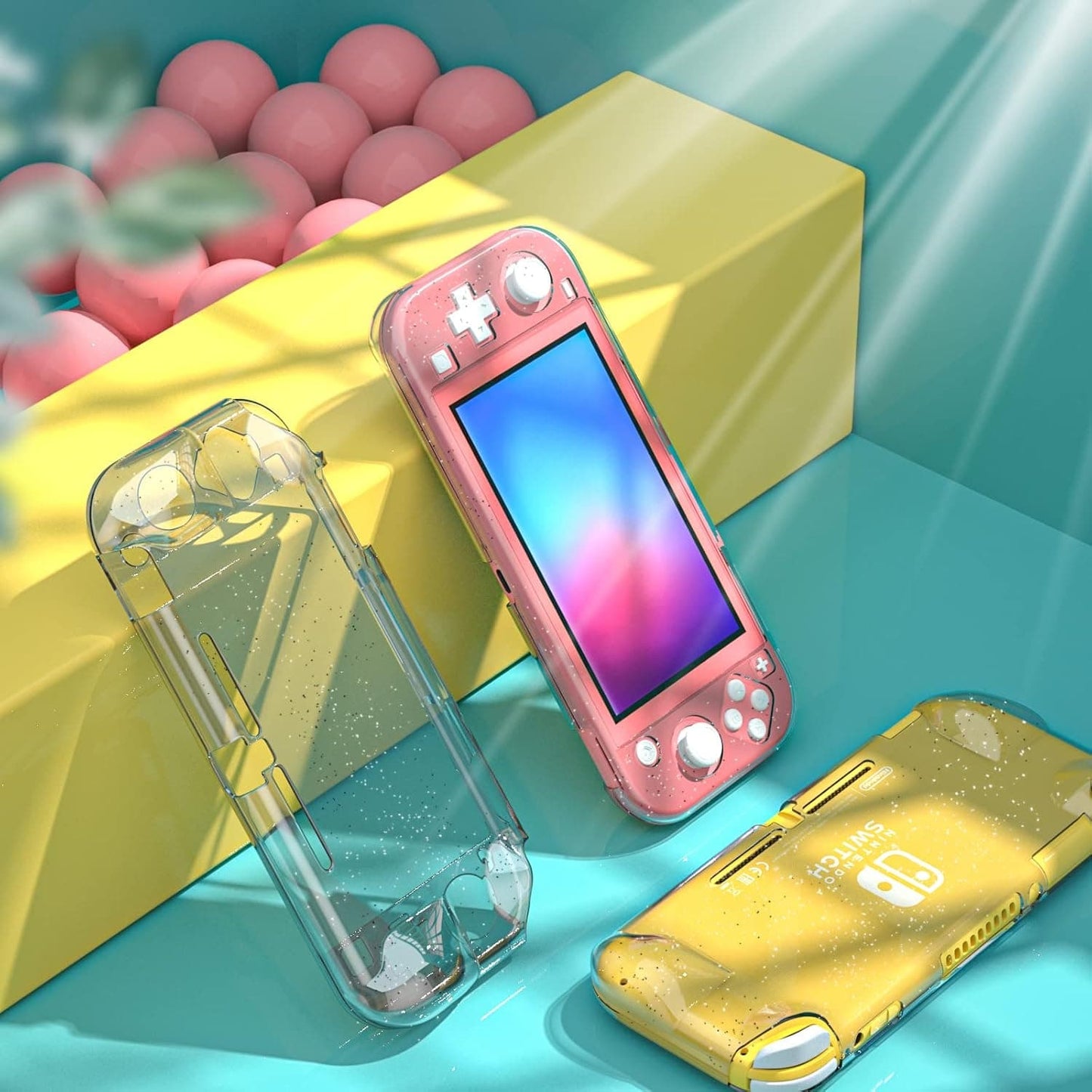 Clear Glitter Case for Switch Lite