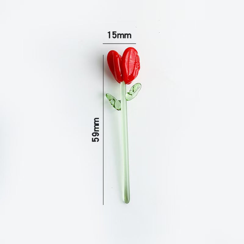 Custom Handmade Glass Birth‑Month Flower Mini Bouquet Keepsake Gift