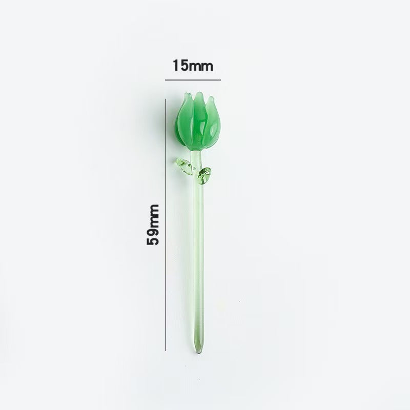Custom Handmade Glass Birth‑Month Flower Mini Bouquet Keepsake Gift