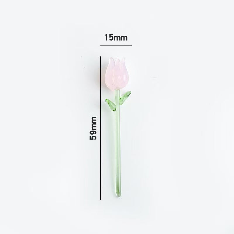 Custom Handmade Glass Birth‑Month Flower Mini Bouquet Keepsake Gift