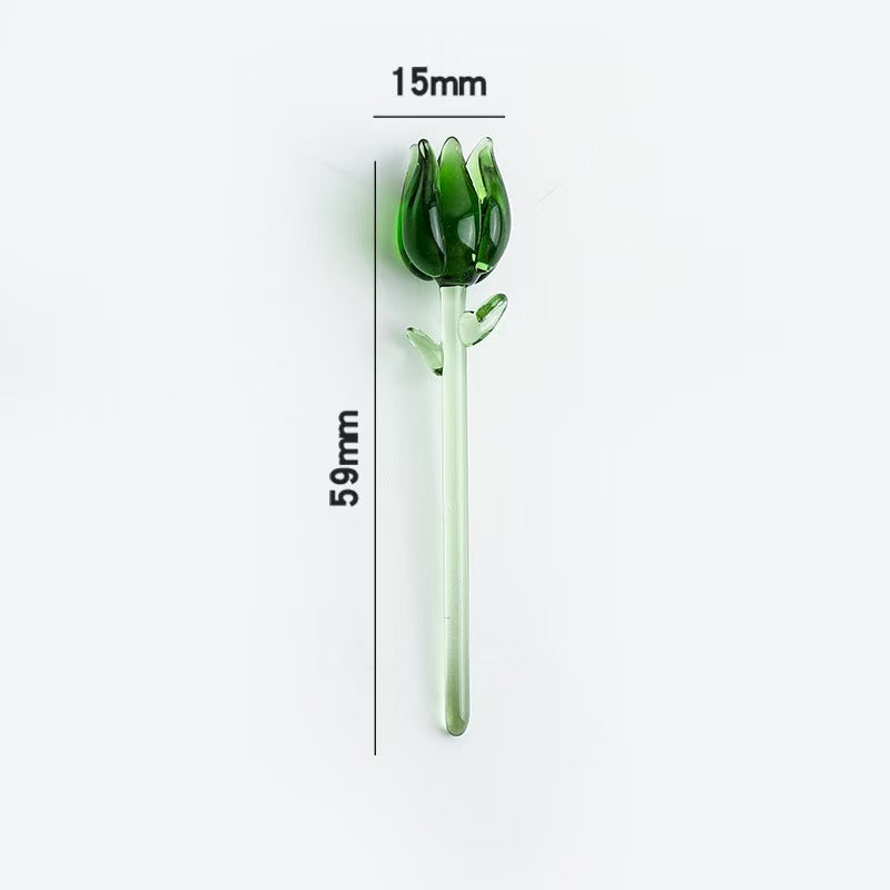 Custom Handmade Glass Birth‑Month Flower Mini Bouquet Keepsake Gift