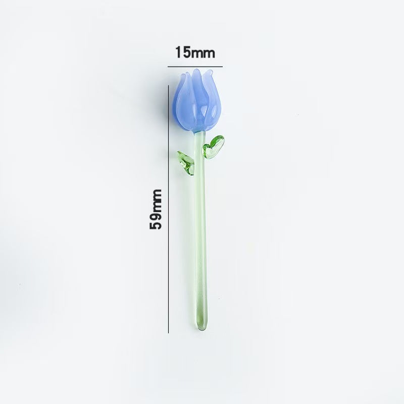 Custom Handmade Glass Birth‑Month Flower Mini Bouquet Keepsake Gift