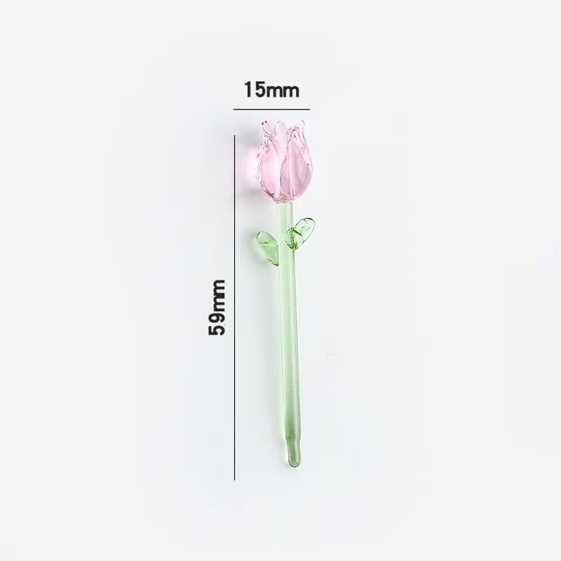 Custom Handmade Glass Birth‑Month Flower Mini Bouquet Keepsake Gift