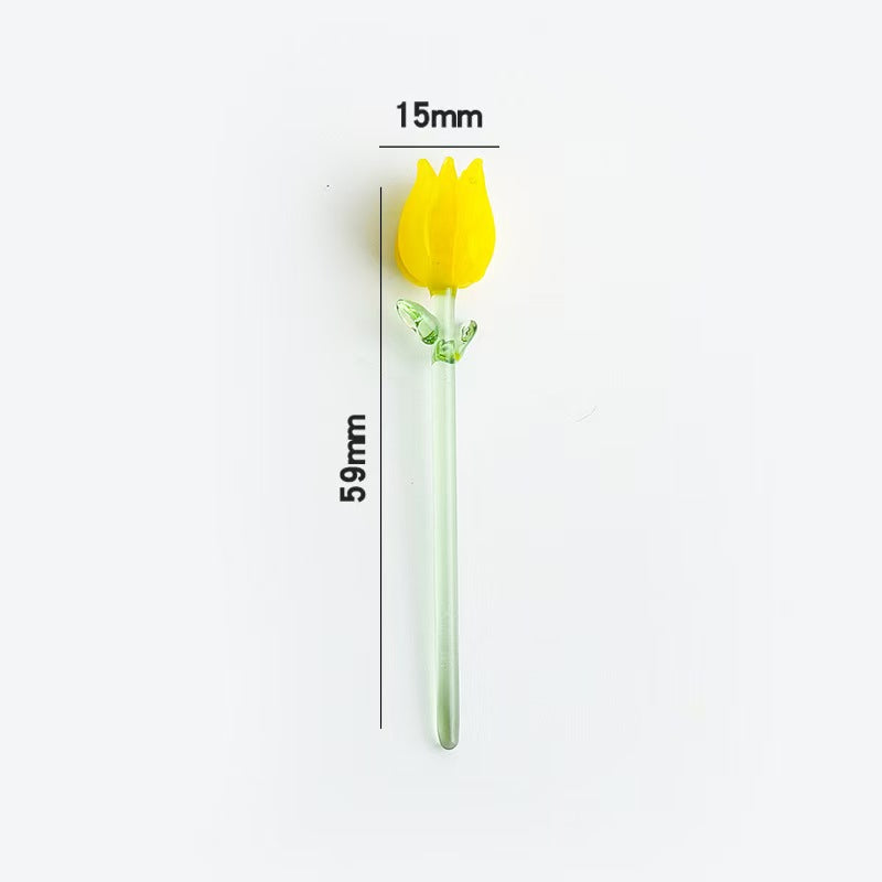 Custom Handmade Glass Birth‑Month Flower Mini Bouquet Keepsake Gift