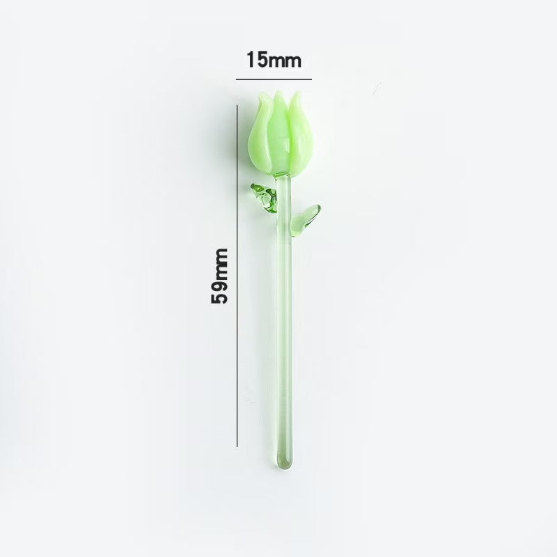 Custom Handmade Glass Birth‑Month Flower Mini Bouquet Keepsake Gift