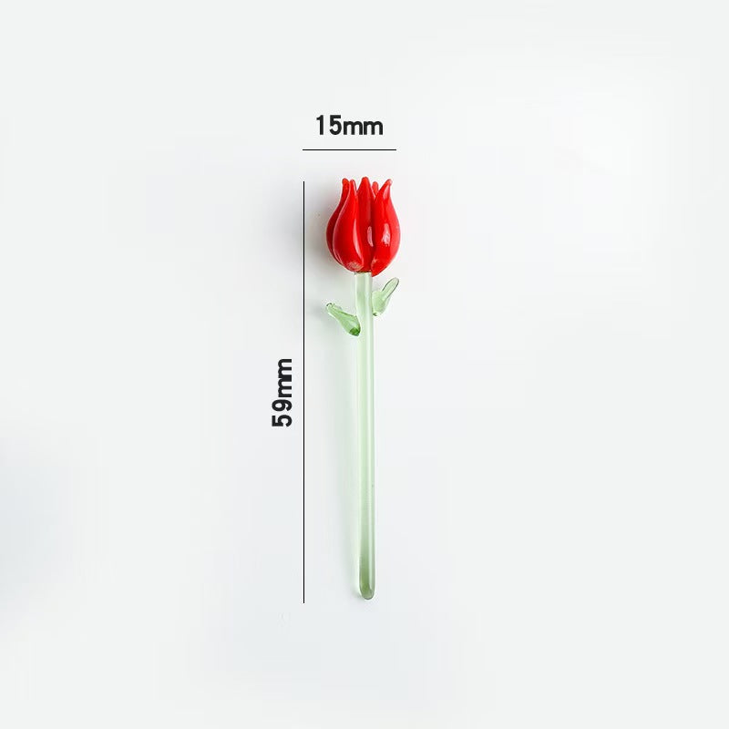 Custom Handmade Glass Birth‑Month Flower Mini Bouquet Keepsake Gift