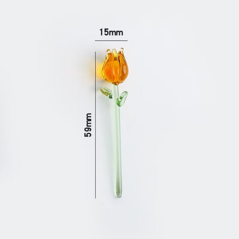 Custom Handmade Glass Birth‑Month Flower Mini Bouquet Keepsake Gift