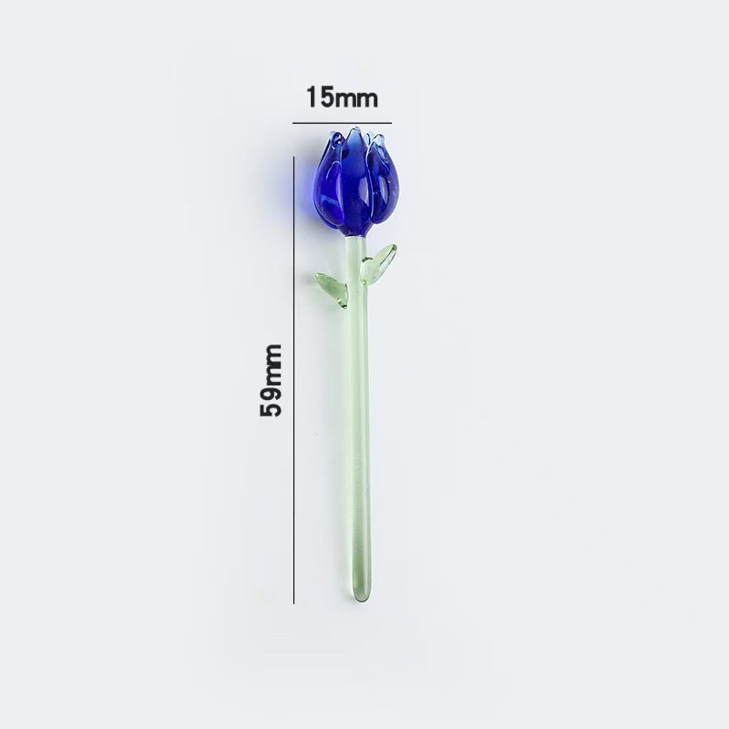 Custom Handmade Glass Birth‑Month Flower Mini Bouquet Keepsake Gift