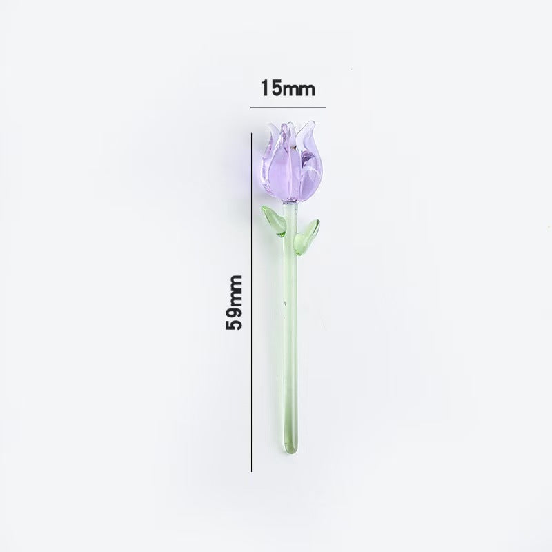 Custom Handmade Glass Birth‑Month Flower Mini Bouquet Keepsake Gift