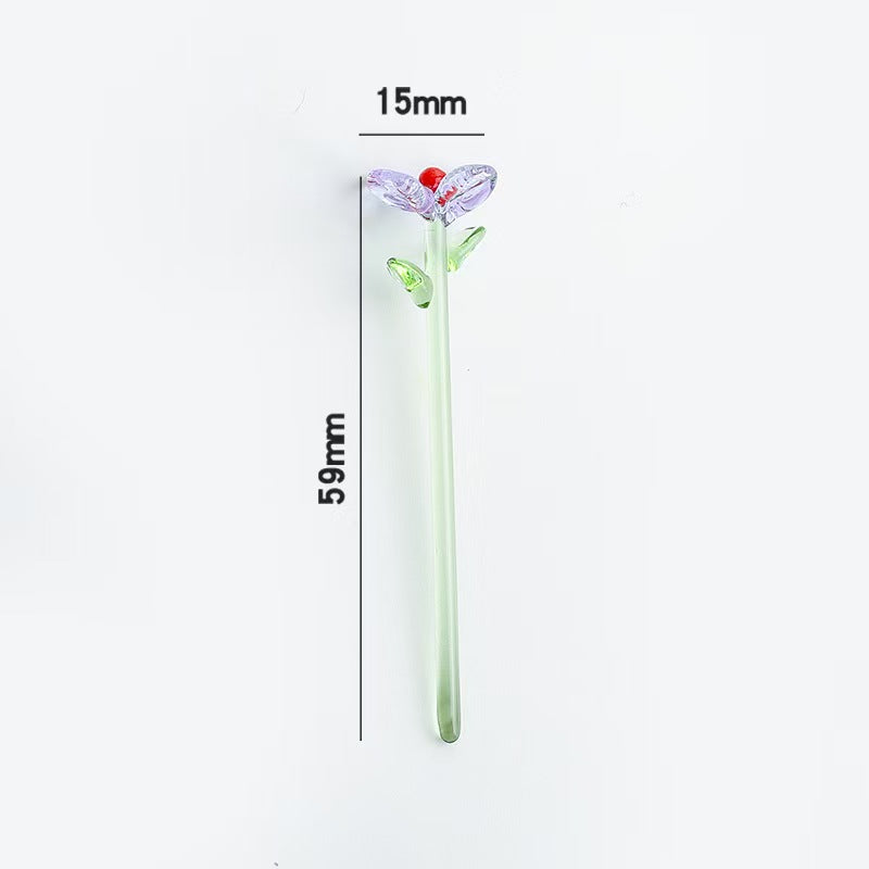 Custom Handmade Glass Birth‑Month Flower Mini Bouquet Keepsake Gift