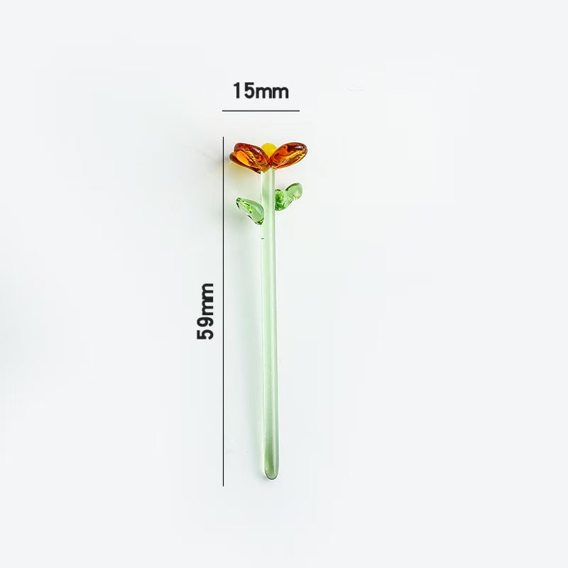 Custom Handmade Glass Birth‑Month Flower Mini Bouquet Keepsake Gift