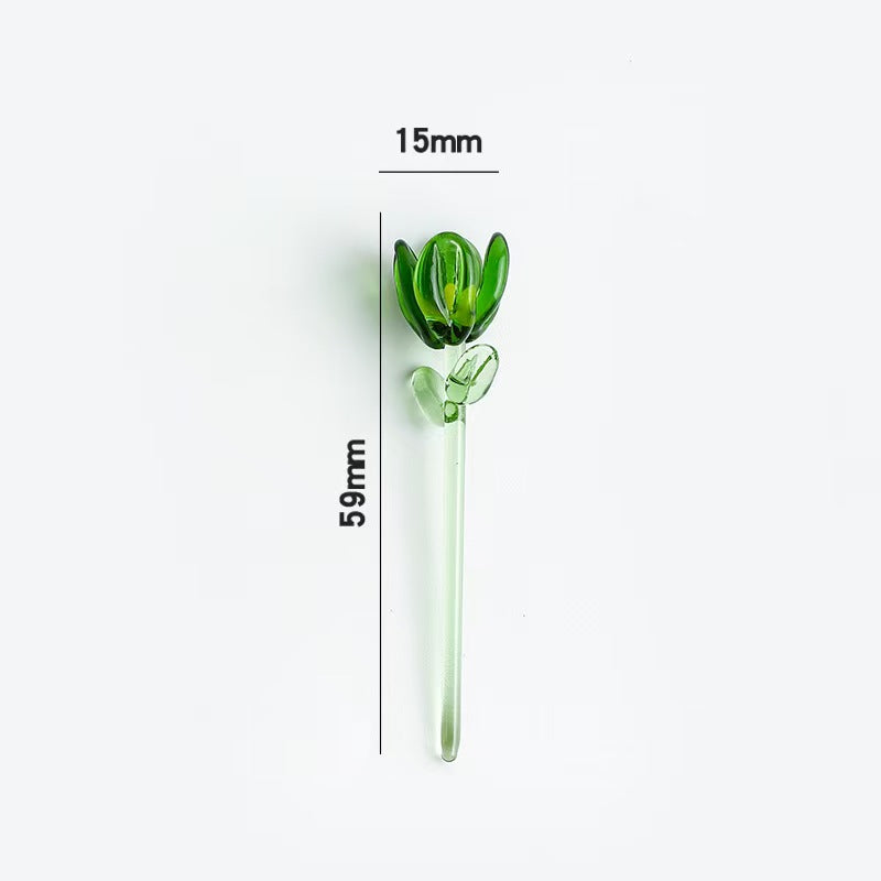 Custom Handmade Glass Birth‑Month Flower Mini Bouquet Keepsake Gift