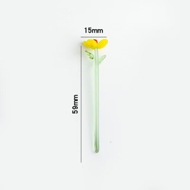Custom Handmade Glass Birth‑Month Flower Mini Bouquet Keepsake Gift