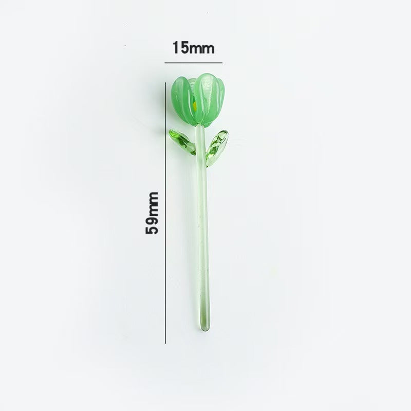 Custom Handmade Glass Birth‑Month Flower Mini Bouquet Keepsake Gift