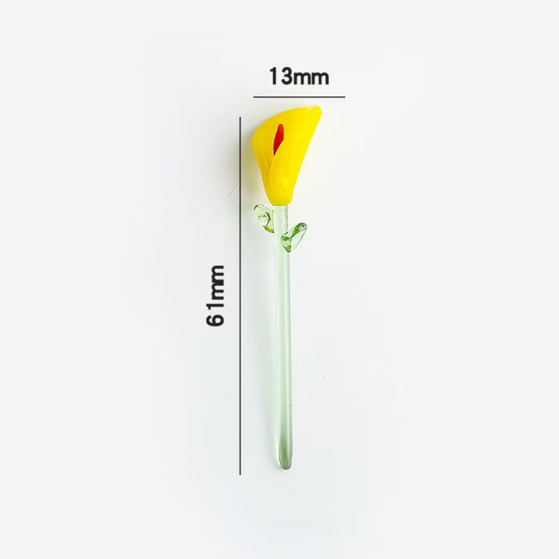 Custom Handmade Glass Birth‑Month Flower Mini Bouquet Keepsake Gift