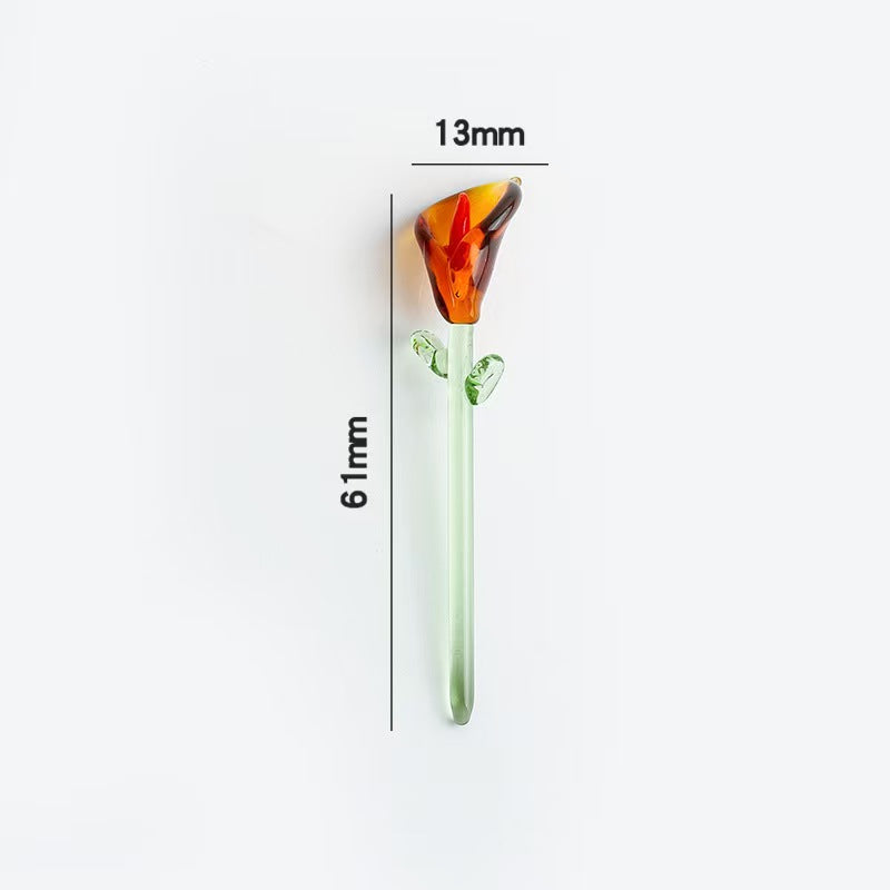 Custom Handmade Glass Birth‑Month Flower Mini Bouquet Keepsake Gift