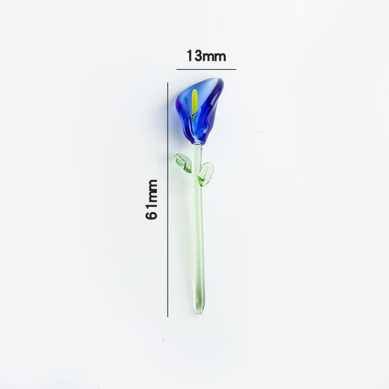 Custom Handmade Glass Birth‑Month Flower Mini Bouquet Keepsake Gift