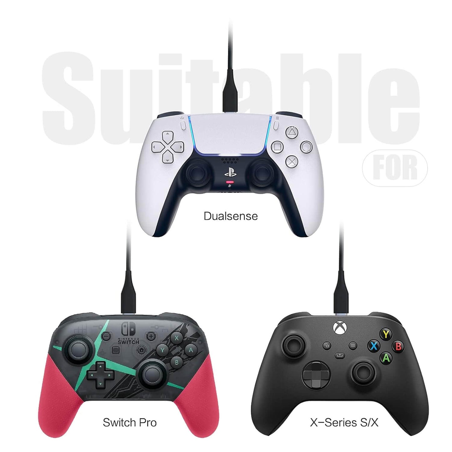 NANANINO USB-C Charging Cable for Switch, PS5 & Xbox Controllers – Fast & Safe Power Cord