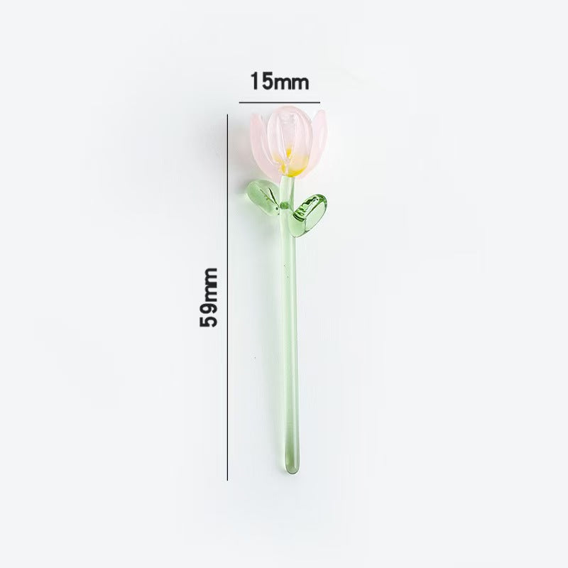 Custom Handmade Glass Birth‑Month Flower Mini Bouquet Keepsake Gift