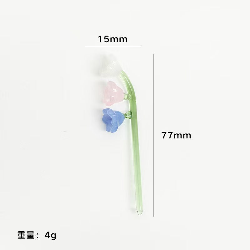 Custom Handmade Glass Birth‑Month Flower Mini Bouquet Keepsake Gift