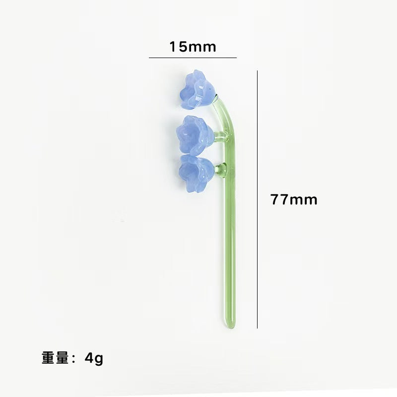 Custom Handmade Glass Birth‑Month Flower Mini Bouquet Keepsake Gift