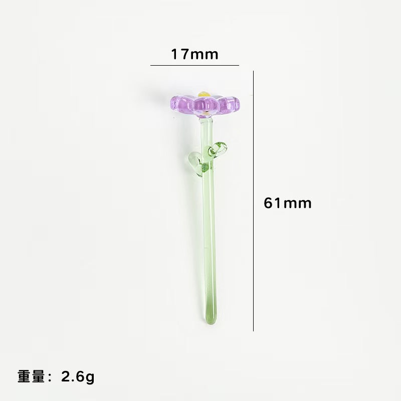 Custom Handmade Glass Birth‑Month Flower Mini Bouquet Keepsake Gift