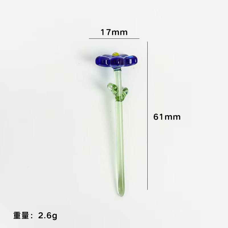 Custom Handmade Glass Birth‑Month Flower Mini Bouquet Keepsake Gift