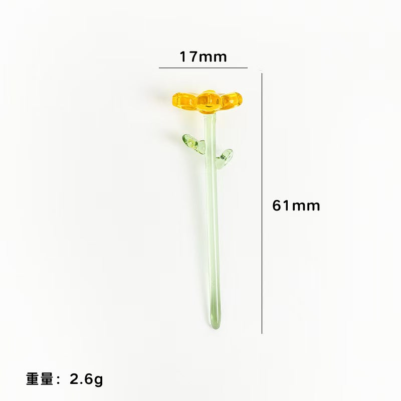 Custom Handmade Glass Birth‑Month Flower Mini Bouquet Keepsake Gift