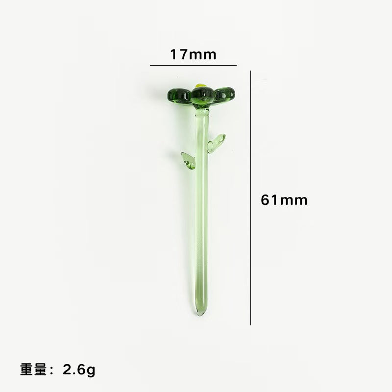Custom Handmade Glass Birth‑Month Flower Mini Bouquet Keepsake Gift