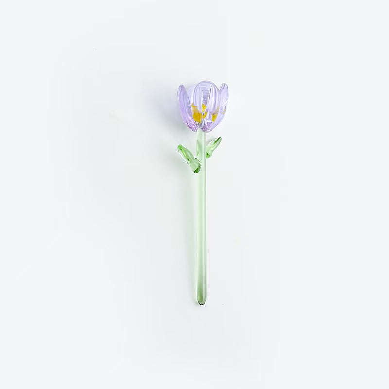 Custom Handmade Glass Birth‑Month Flower Mini Bouquet Keepsake Gift