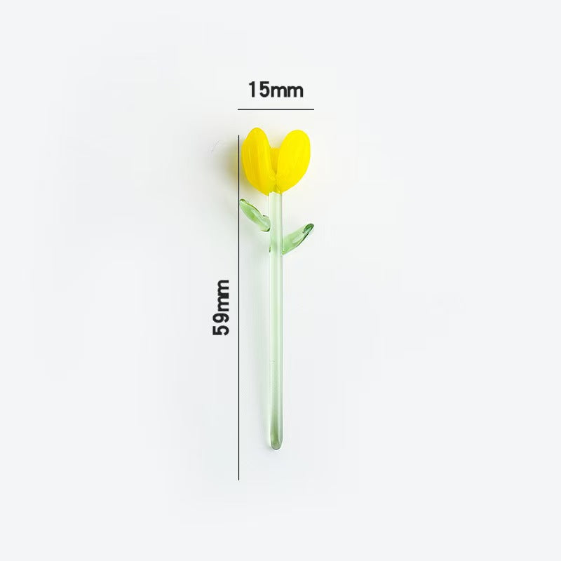 Custom Handmade Glass Birth‑Month Flower Mini Bouquet Keepsake Gift