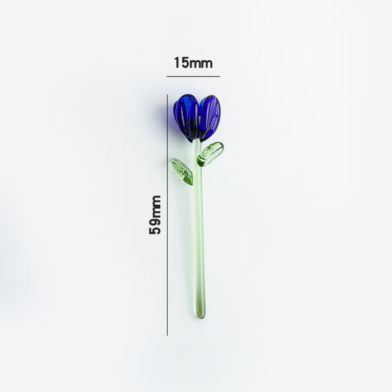 Custom Handmade Glass Birth‑Month Flower Mini Bouquet Keepsake Gift