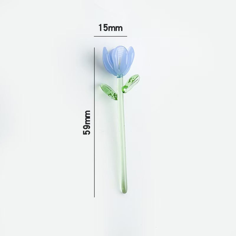 Custom Handmade Glass Birth‑Month Flower Mini Bouquet Keepsake Gift