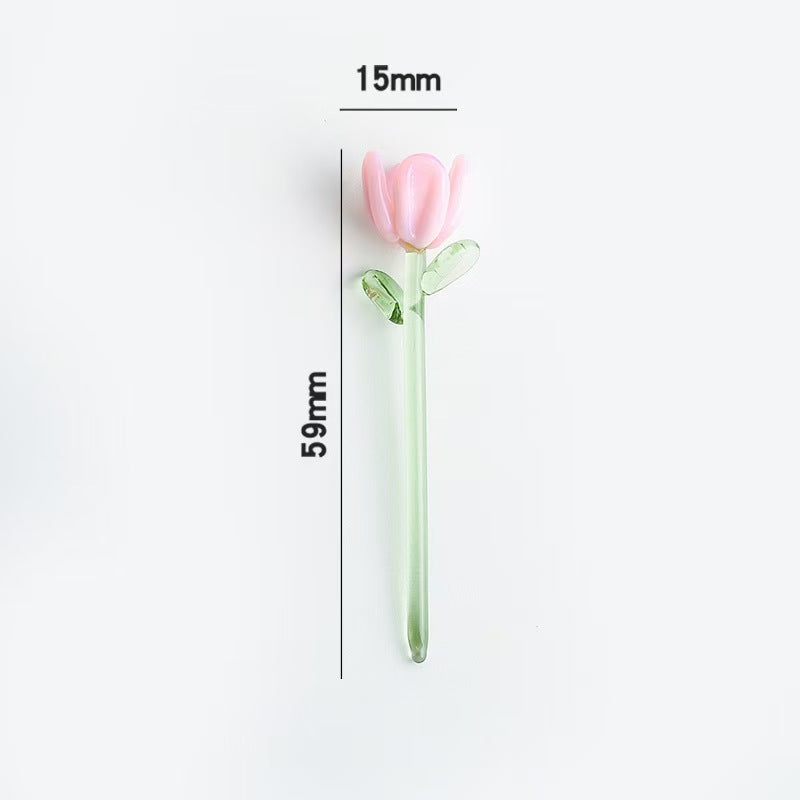 Custom Handmade Glass Birth‑Month Flower Mini Bouquet Keepsake Gift