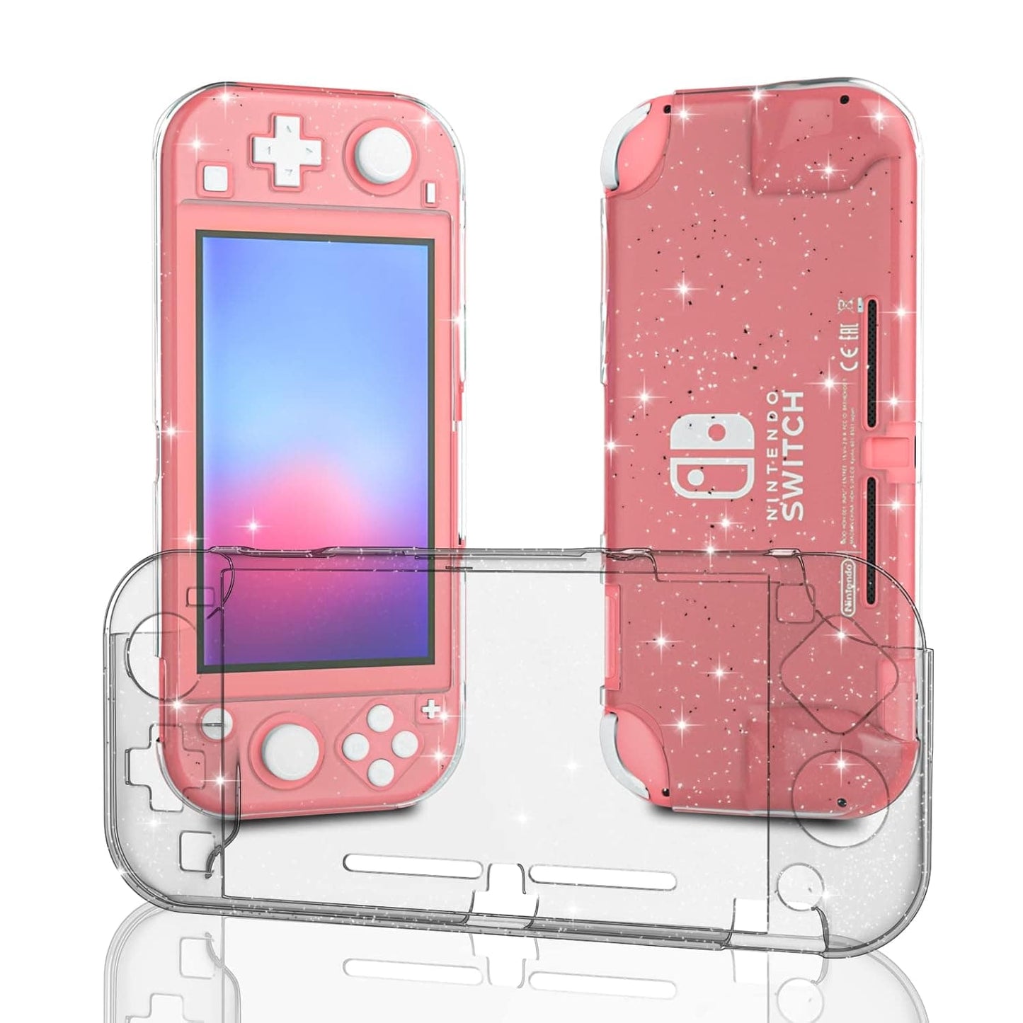 Clear Glitter Case for Switch Lite