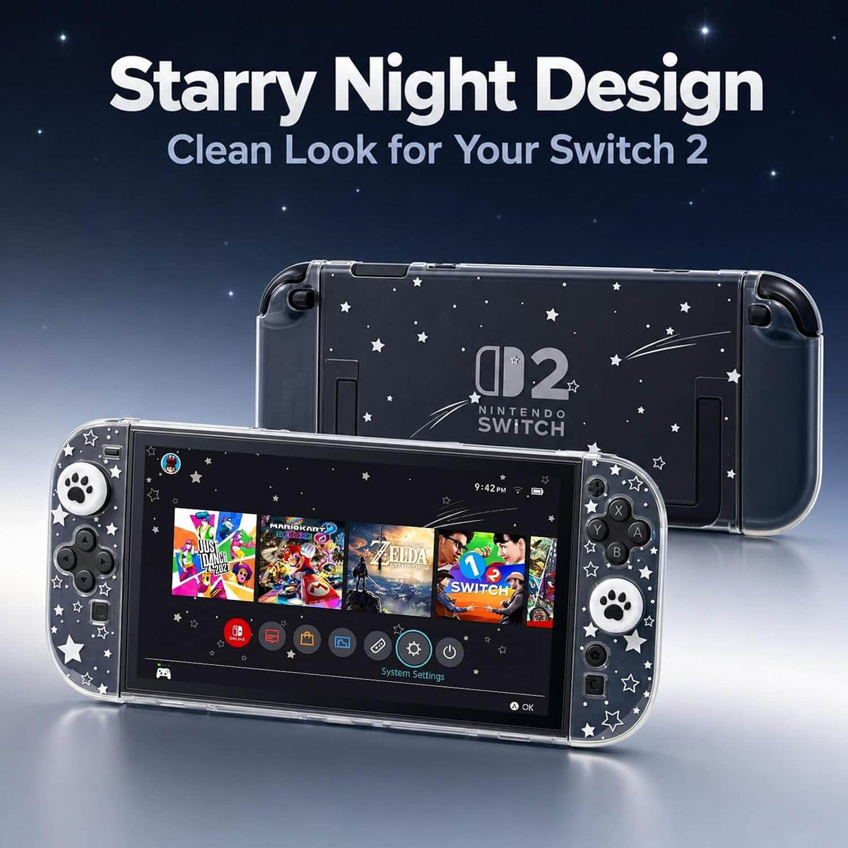 clear switch 2 protector case