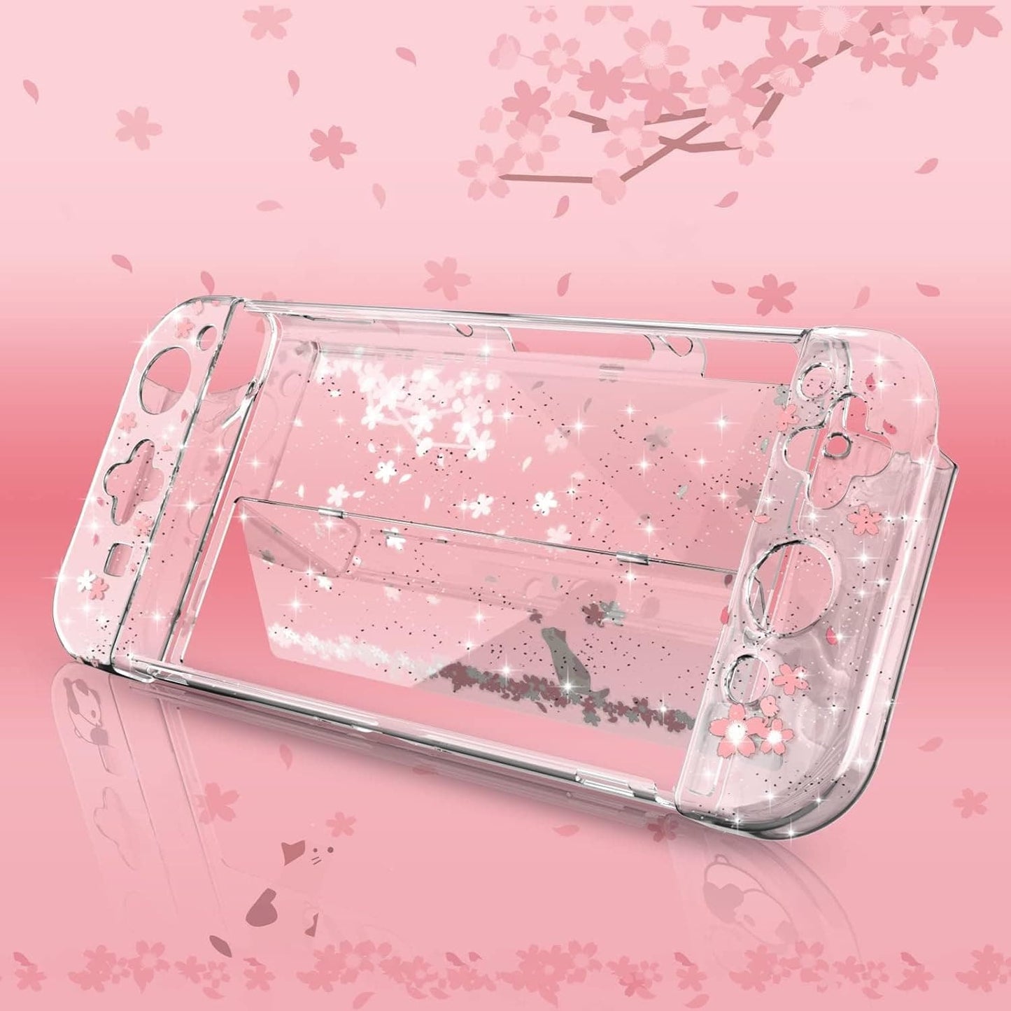 Cherry Blossom Switch OLED Case Set for Girls