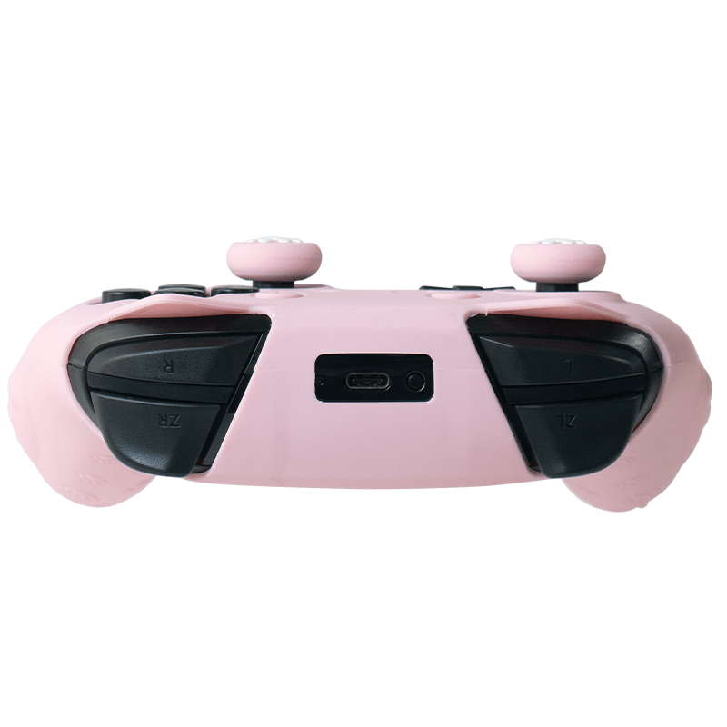 Cute Cat Paw Skin for Switch Pro Controller - Soft Silicone Protective Cover with Thumb Grip Caps and Stickers, Personalized Gaming Accessory for Kids & Cat Lovers - Pink
