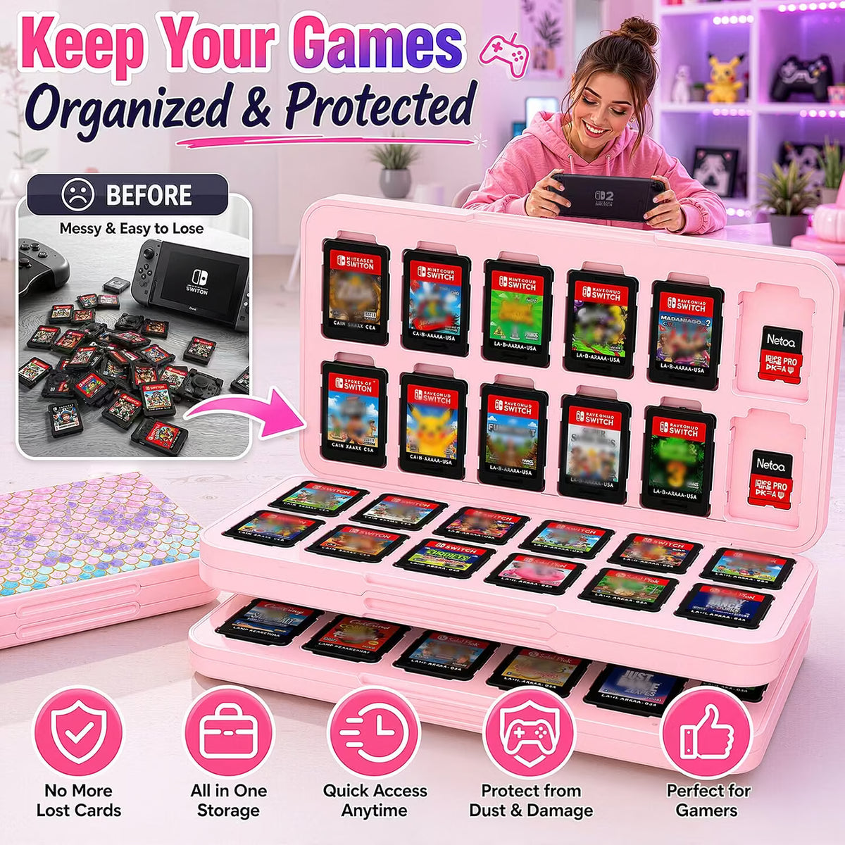 Mermaid Game Card Storage Case