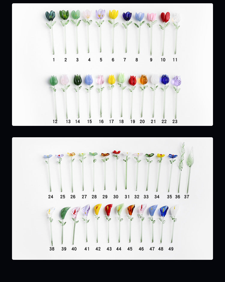hand‑blown glass flower