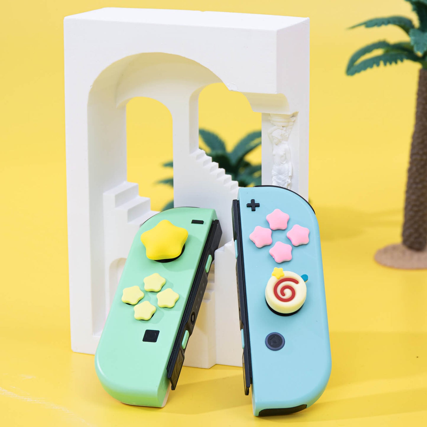Kirby Thumb Grips for Nintendo Switch, Cute Switch OLED Button Caps Set