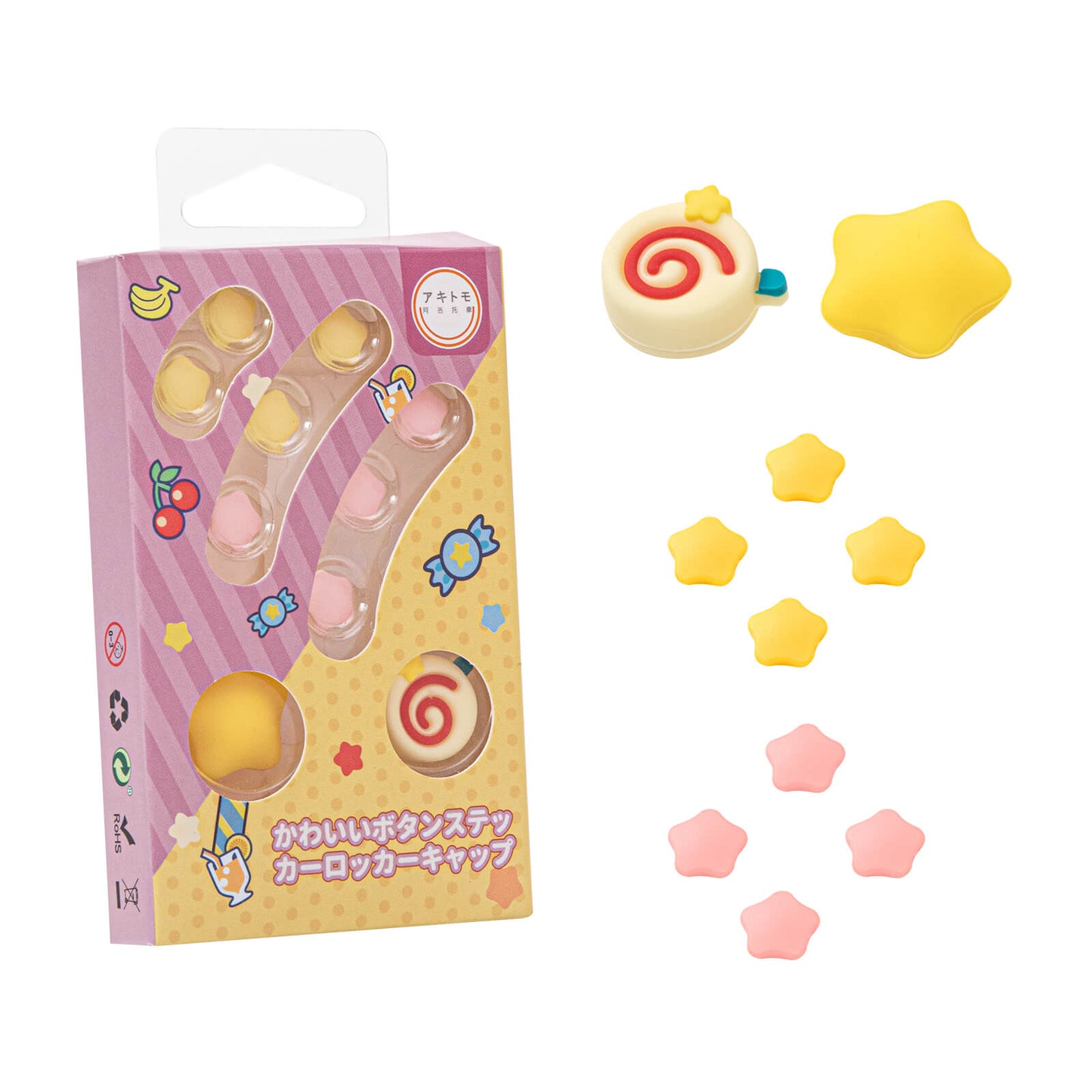 Kirby Thumb Grips for Nintendo Switch, Cute Switch OLED Button Caps Set