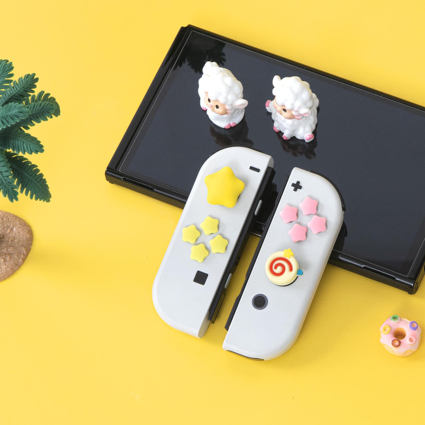 Kirby Thumb Grips for Nintendo Switch, Cute Switch OLED Button Caps Set