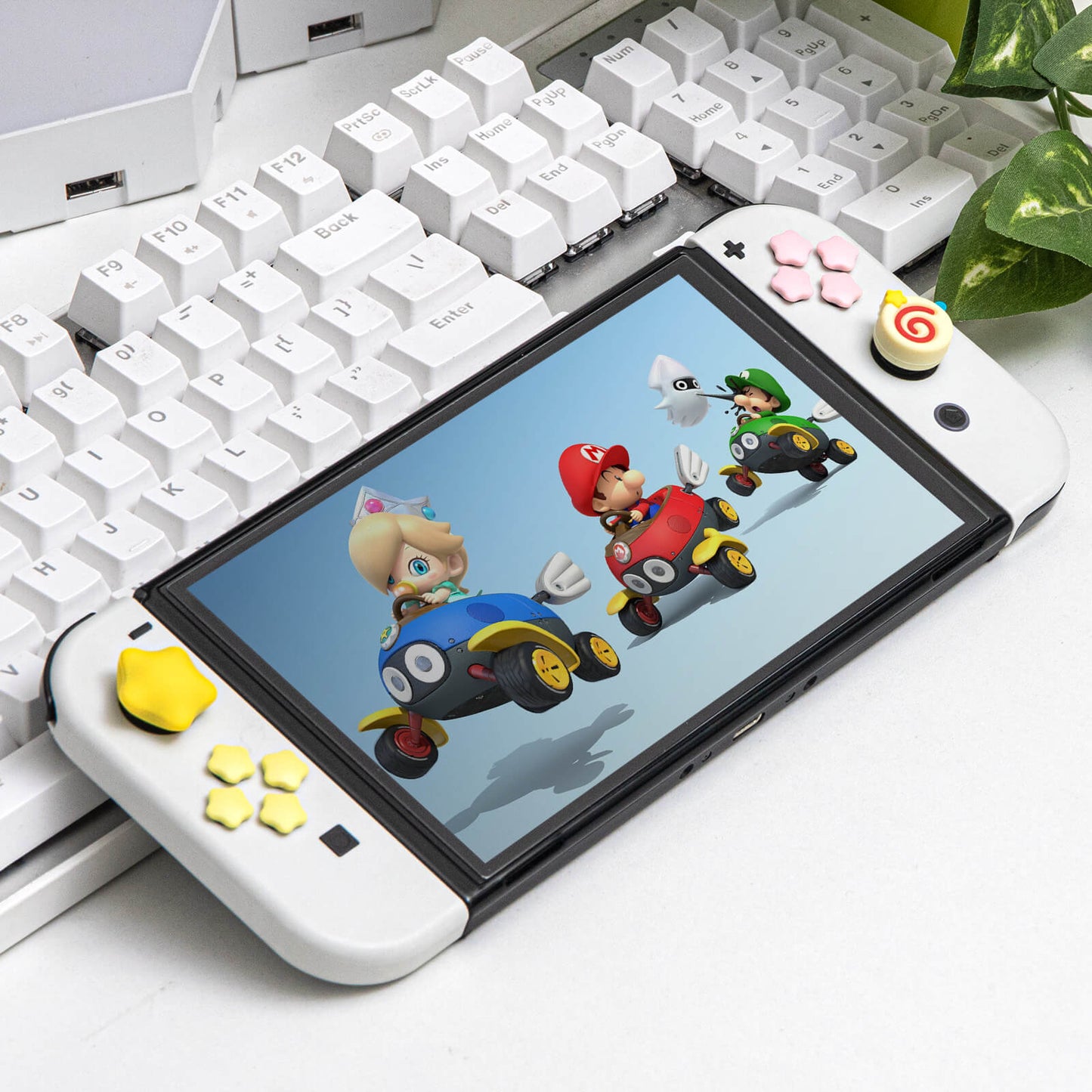 Kirby Thumb Grips for Nintendo Switch, Cute Switch OLED Button Caps Set
