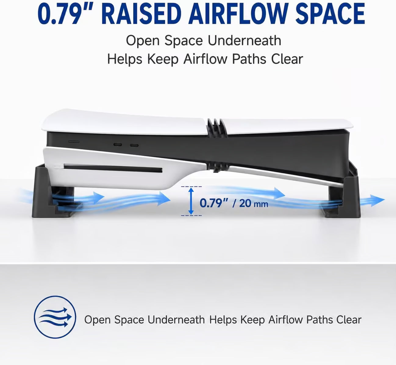 black ps5 horizontal stand