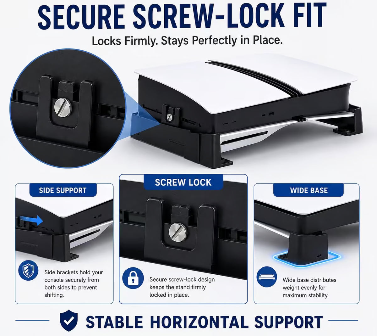 ps5 horizontal stand black