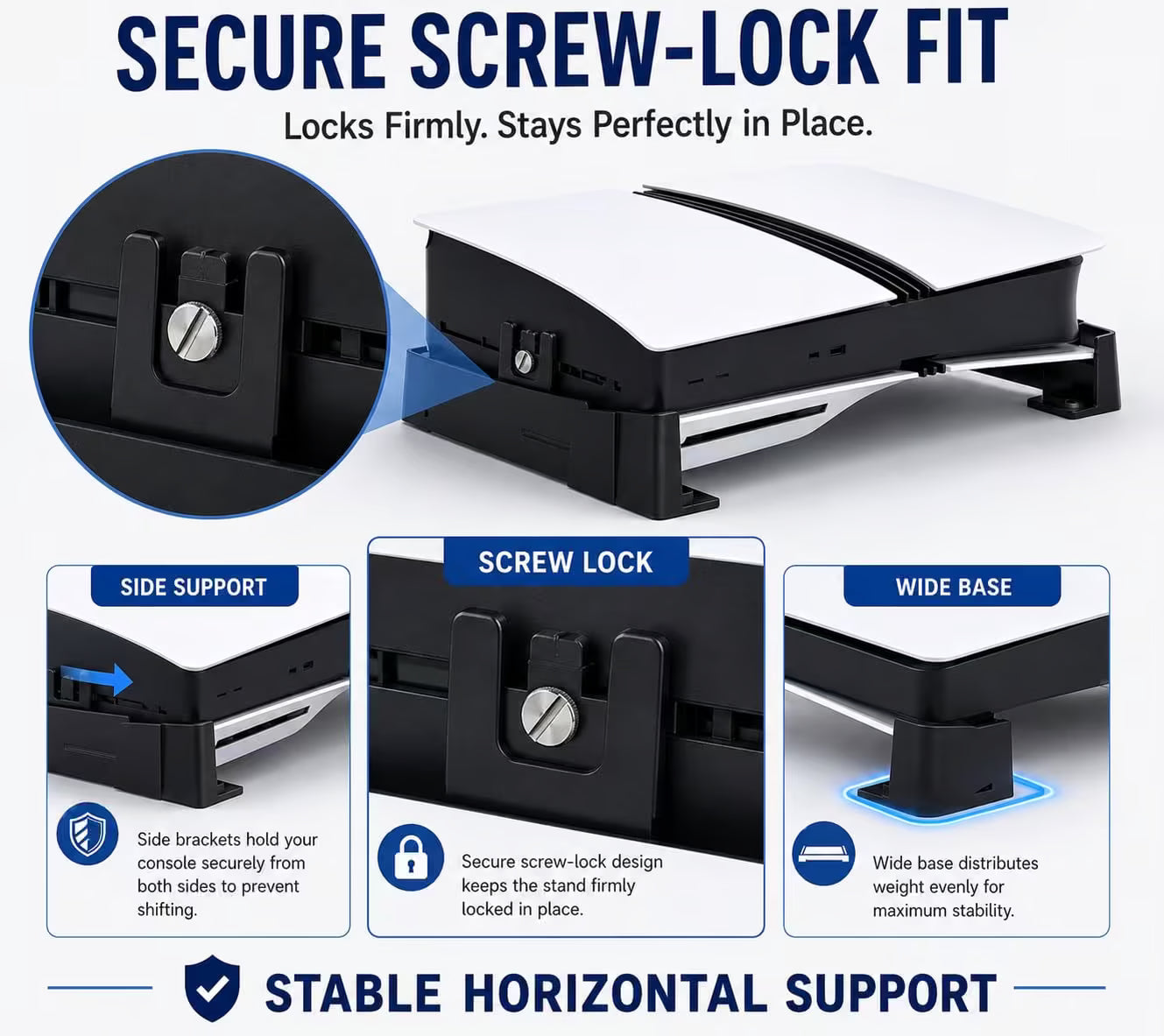 ps5 horizontal stand black