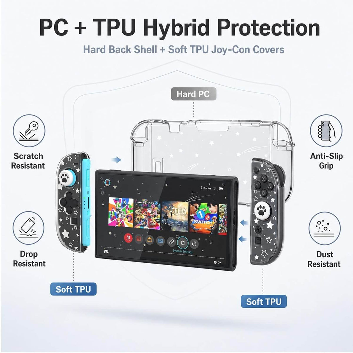 clear switch 2 protective case