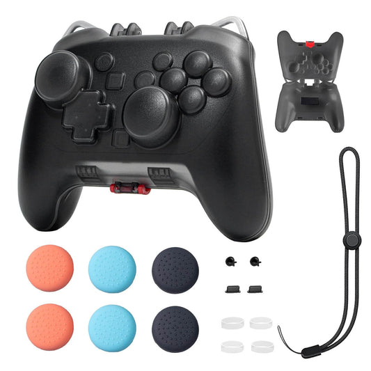 Switch 2 Pro Controller Case - Hard Protective Shell with Joystick Cap Space, Anti-Scratch Matte Cover, Includes Thumb Grips & Strap - Travel Storage for Switch 2 Accessories & Controllers