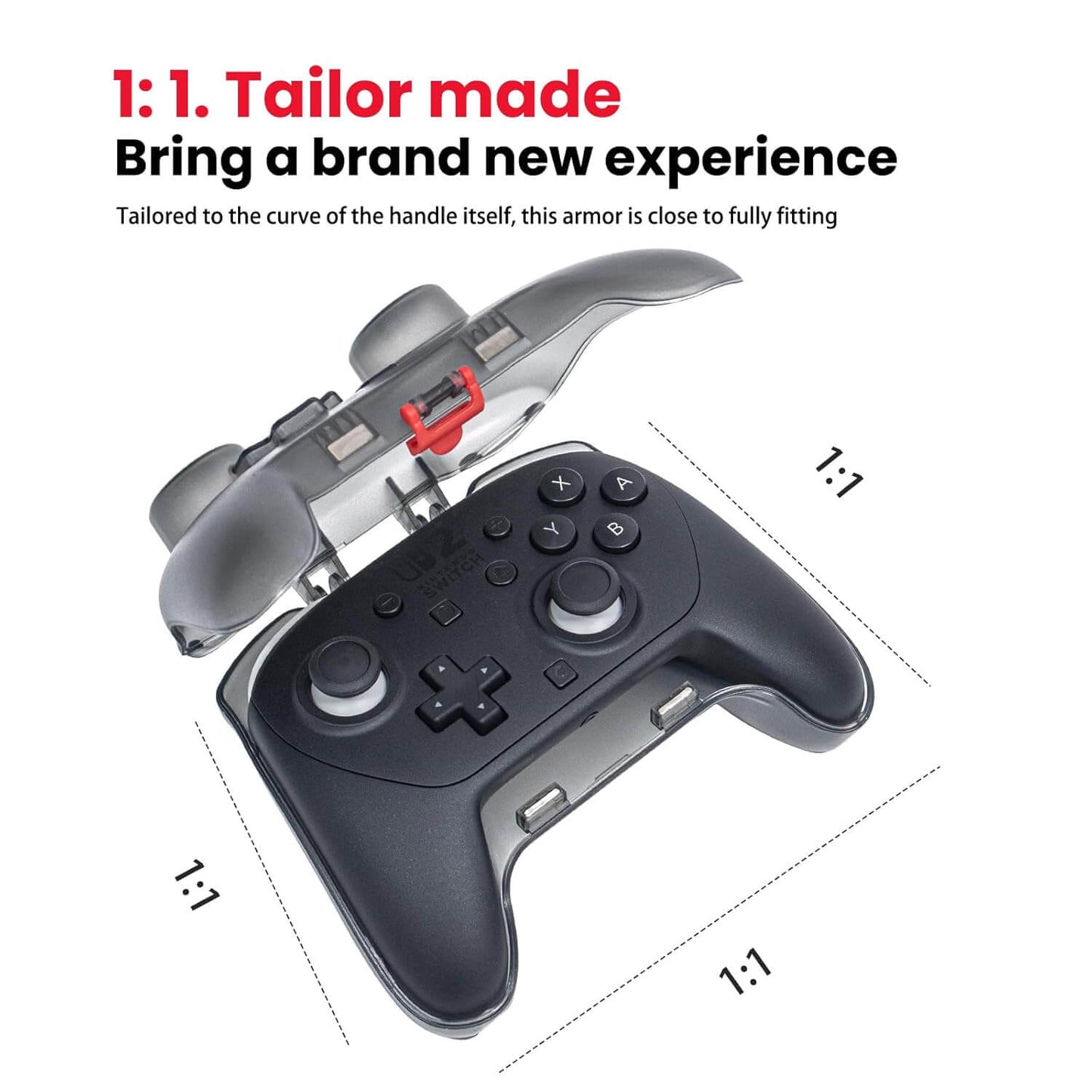Switch 2 Pro Controller Case - Hard Protective Shell with Joystick Cap Space, Anti-Scratch Matte Cover, Includes Thumb Grips & Strap - Travel Storage for Switch 2 Accessories & Controllers